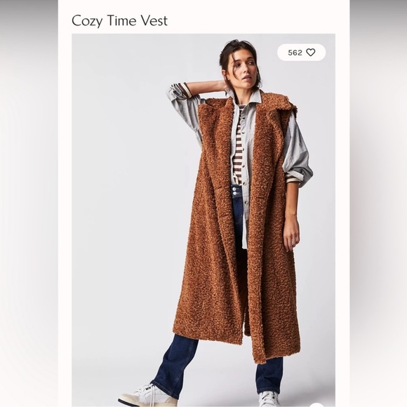 FREE PEOPLE Cozy Time Vest Brown NEW WITHOUT TAG - Picture 8 of 12